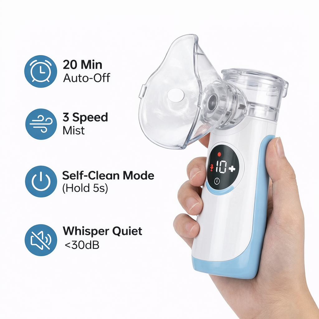 Portable Mesh Nebulizer for Adults & Kids