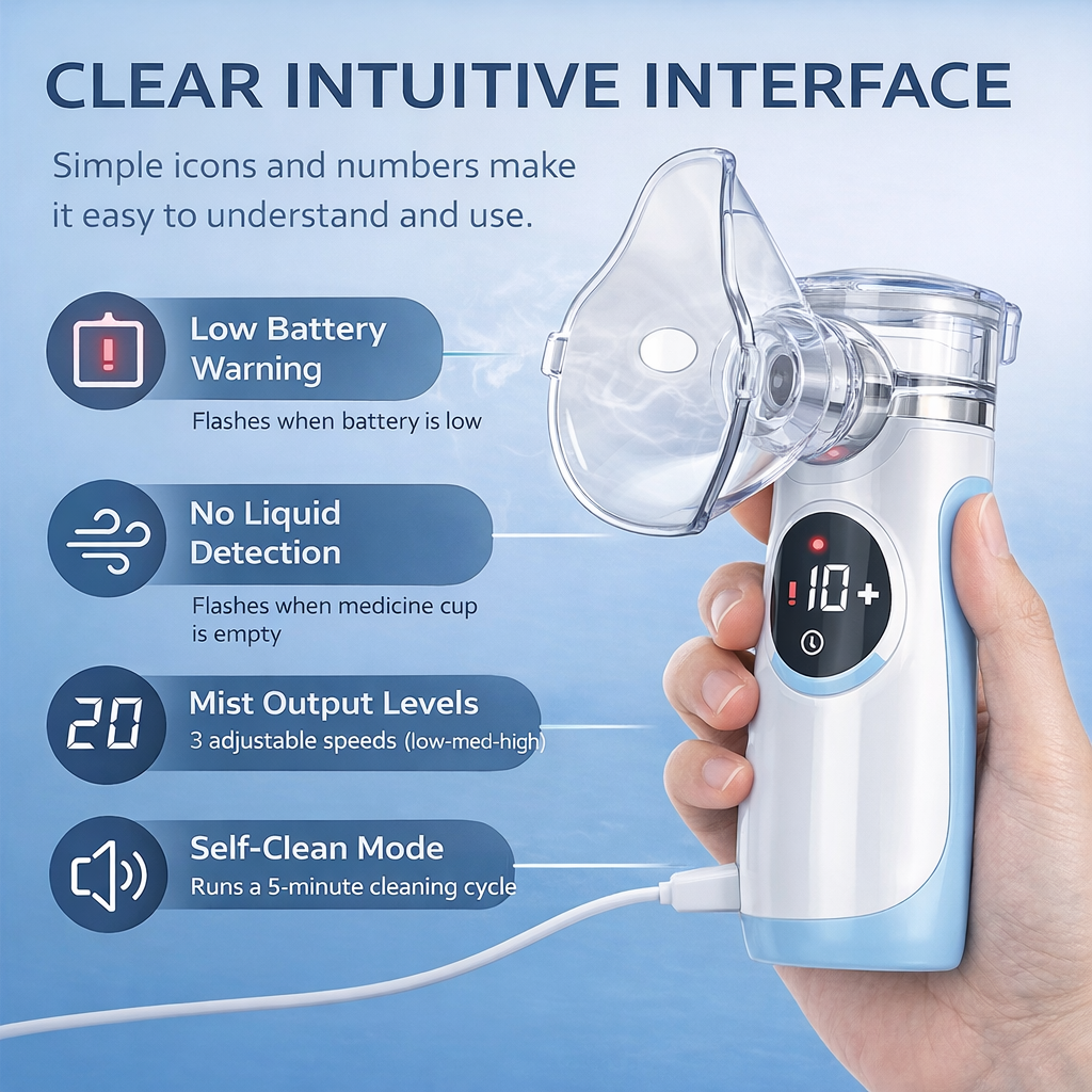 Portable Mesh Nebulizer for Adults & Kids